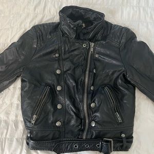 Free people genuine leather biker jacket